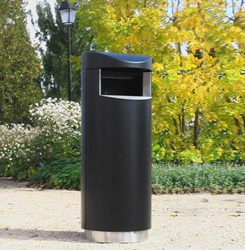 Практичная металлическая урна для мусора